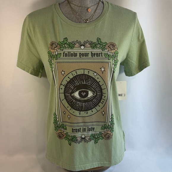 Lucky Brand Tops - Lucky Brand Sage Graphic Tee NWT